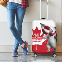 I Stand With Greenland Luggage Cover Red and White Side by Side