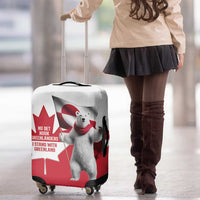 I Stand With Greenland Luggage Cover Red and White Side by Side