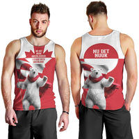 I Stand With Greenland Men Tank Top Red and White Side by Side