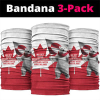 I Stand With Greenland Neck Gaiter Red and White Side by Side