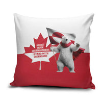I Stand With Greenland Pillow Cover Red and White Side by Side