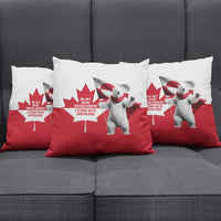 I Stand With Greenland Pillow Cover Red and White Side by Side