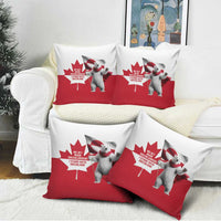 I Stand With Greenland Pillow Cover Red and White Side by Side
