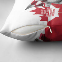 I Stand With Greenland Pillow Cover Red and White Side by Side
