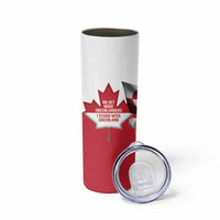 I Stand With Greenland Skinny Tumbler Red and White Side by Side
