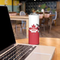 I Stand With Greenland Skinny Tumbler Red and White Side by Side