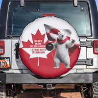 I Stand With Greenland Spare Tire Cover Red and White Side by Side