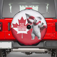 I Stand With Greenland Spare Tire Cover Red and White Side by Side