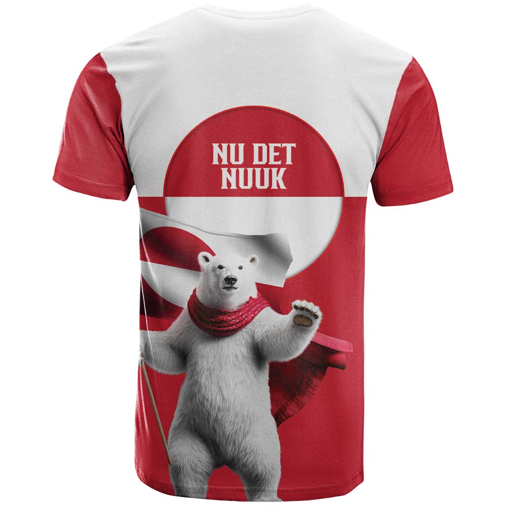 I Stand With Greenland T Shirt Red and White Side by Side