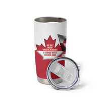 I Stand With Greenland Tumbler Cup Red and White Side by Side