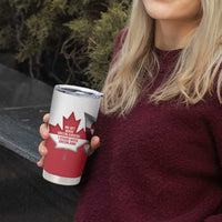 I Stand With Greenland Tumbler Cup Red and White Side by Side