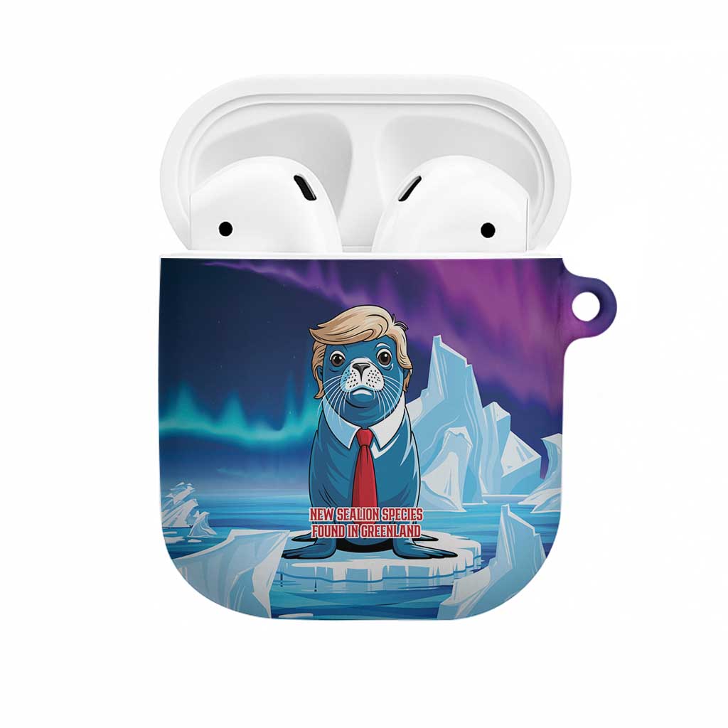 I Stand With Greenland AirPods Case Funny Sealion Founding