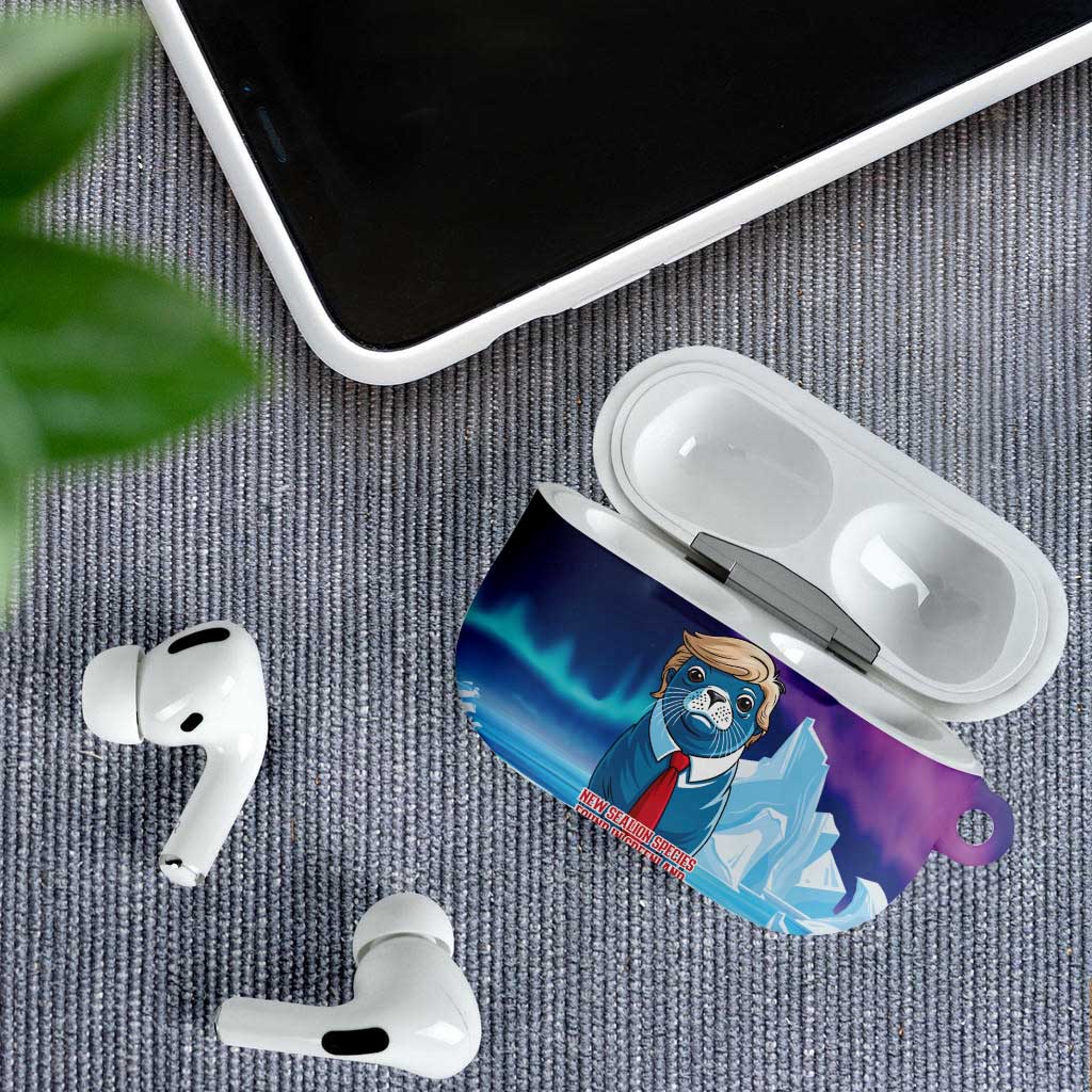 I Stand With Greenland AirPods Case Funny Sealion Founding