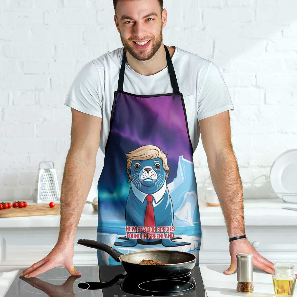 I Stand With Greenland Apron Funny Sealion Founding