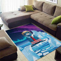 I Stand With Greenland Area Rug Funny Sealion Founding