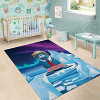 I Stand With Greenland Area Rug Funny Sealion Founding