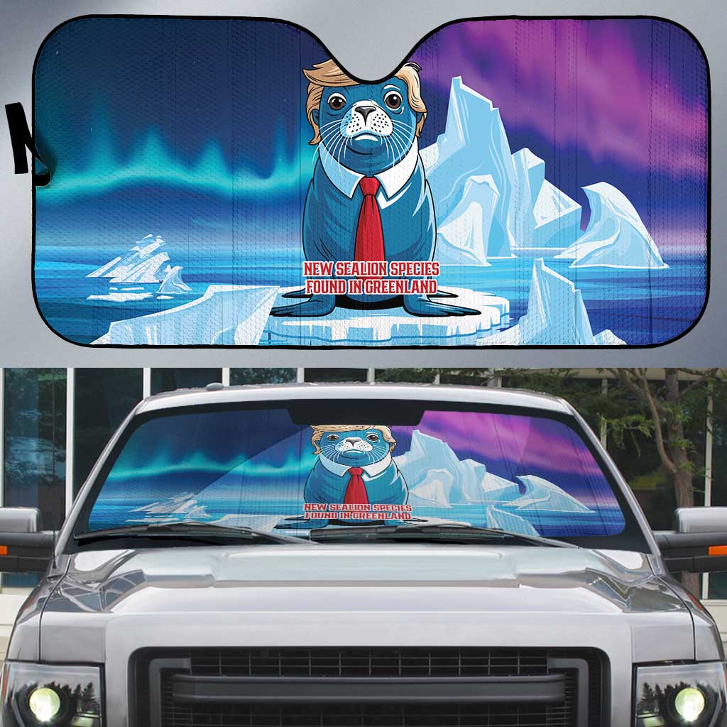 I Stand With Greenland Auto Sun Shade Funny Sealion Founding