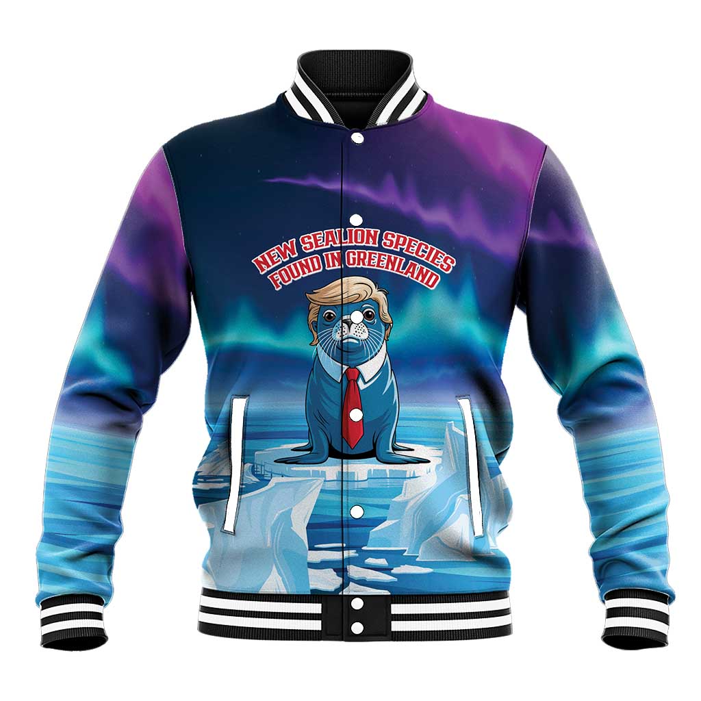 Personalized I Stand With Greenland Baseball Jacket Funny Sealion Founding