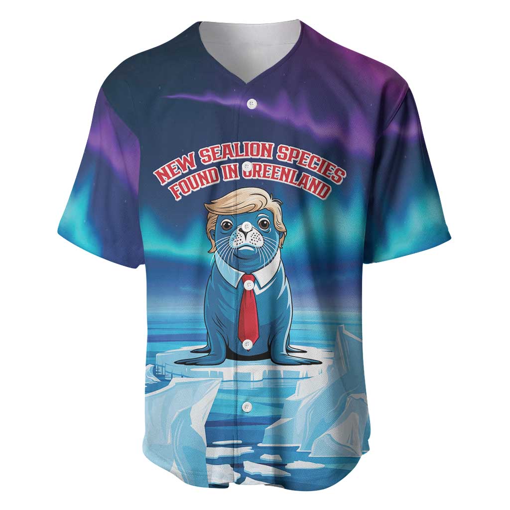 Personalized I Stand With Greenland Baseball Jersey Funny Sealion Founding