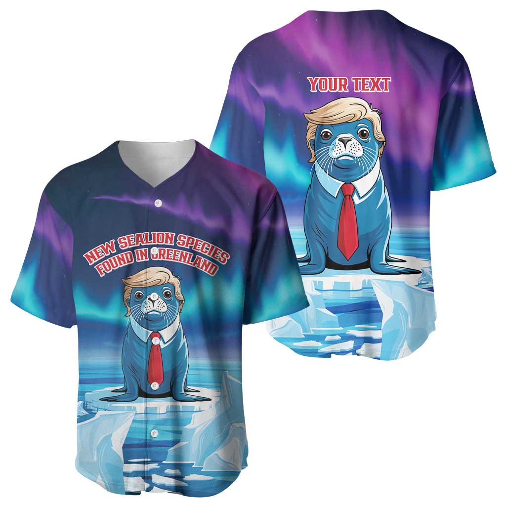 Personalized I Stand With Greenland Baseball Jersey Funny Sealion Founding