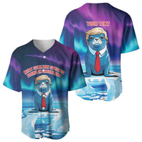 Personalized I Stand With Greenland Baseball Jersey Funny Sealion Founding