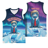 Personalized I Stand With Greenland Basketball Jersey Funny Sealion Founding