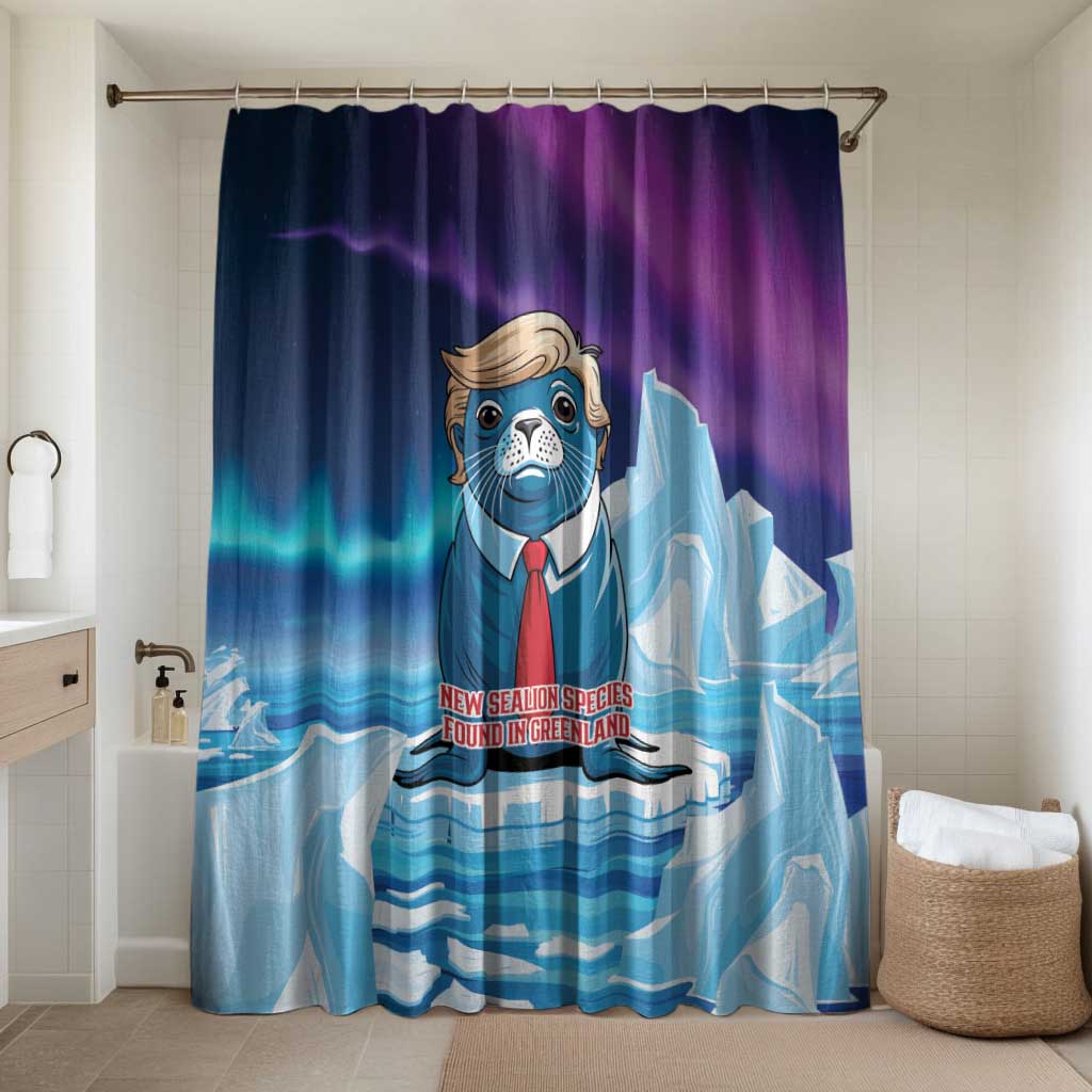 I Stand With Greenland Bathroom Set Funny Sealion Founding