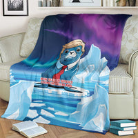 I Stand With Greenland Blanket Funny Sealion Founding