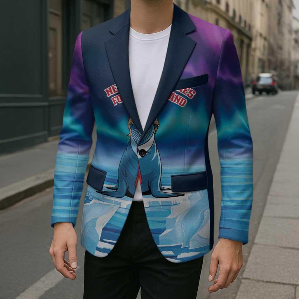 Personalized I Stand With Greenland Blazer Funny Sealion Founding