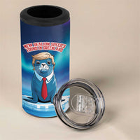 Personalized I Stand With Greenland 4 in 1 Can Cooler Tumbler Funny Sealion Founding