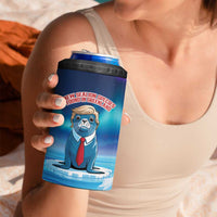 Personalized I Stand With Greenland 4 in 1 Can Cooler Tumbler Funny Sealion Founding