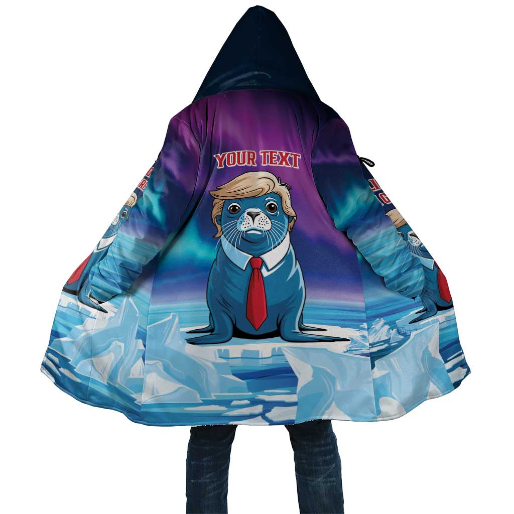 Personalized I Stand With Greenland Cloak Funny Sealion Founding