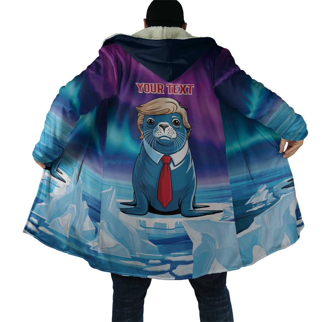 Personalized I Stand With Greenland Cloak Funny Sealion Founding