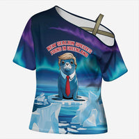 Personalized I Stand With Greenland Cross Shoulder Shirt Funny Sealion Founding