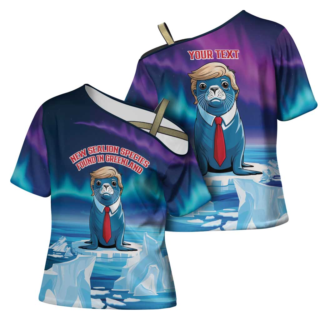 Personalized I Stand With Greenland Cross Shoulder Shirt Funny Sealion Founding