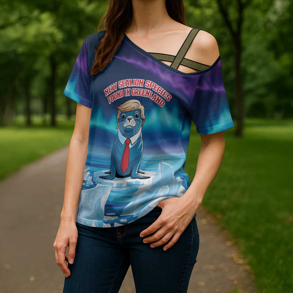 Personalized I Stand With Greenland Cross Shoulder Shirt Funny Sealion Founding