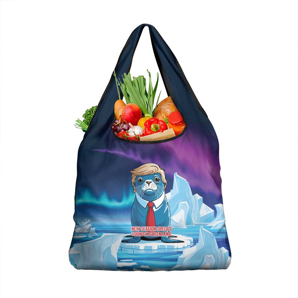 I Stand With Greenland Grocery Bag Funny Sealion Founding