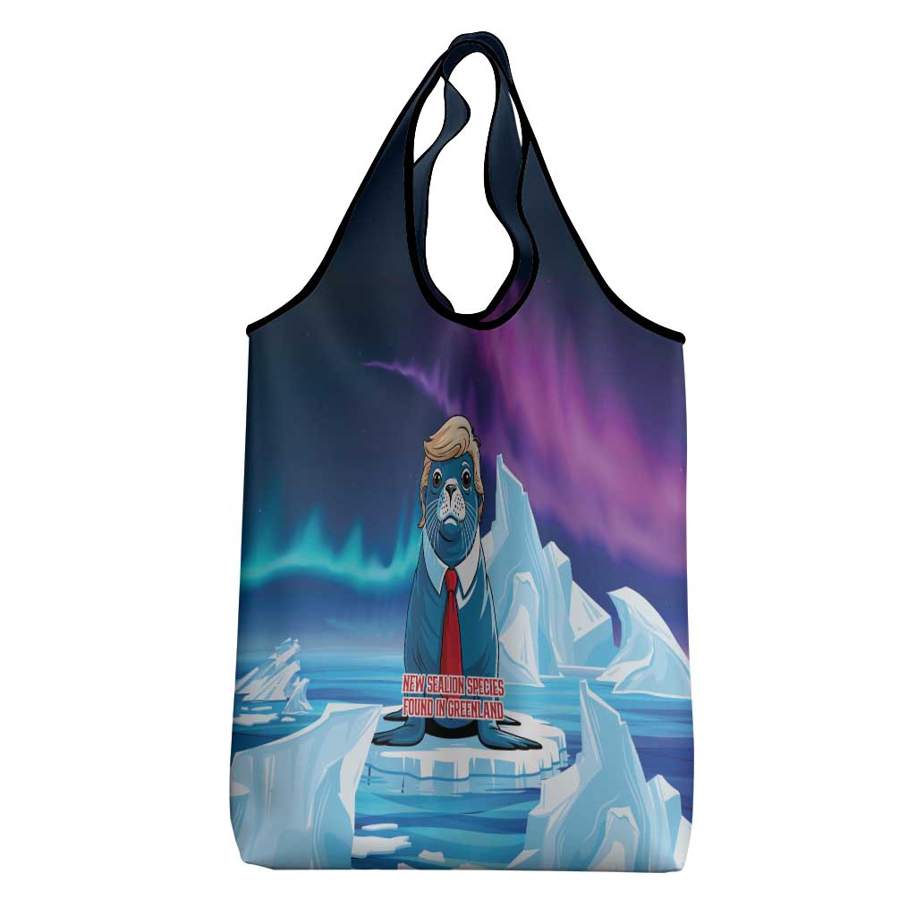 I Stand With Greenland Grocery Bag Funny Sealion Founding