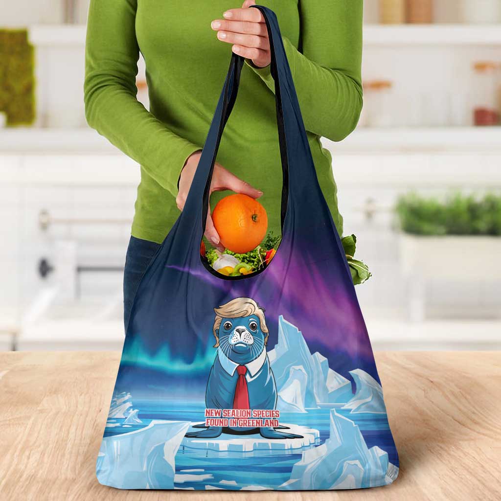 I Stand With Greenland Grocery Bag Funny Sealion Founding