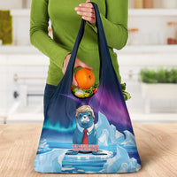 I Stand With Greenland Grocery Bag Funny Sealion Founding
