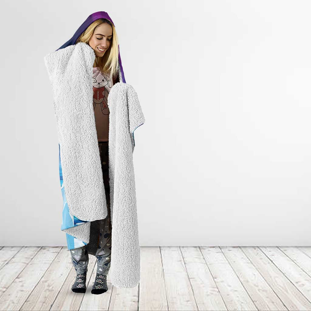 I Stand With Greenland Hooded Blanket Funny Sealion Founding