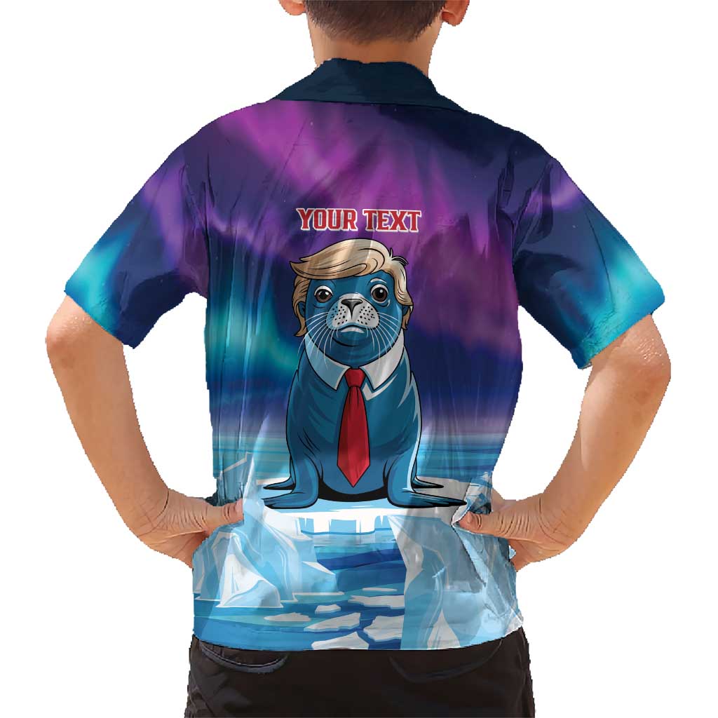 Personalized I Stand With Greenland Kid Hawaiian Shirt Funny Sealion Founding