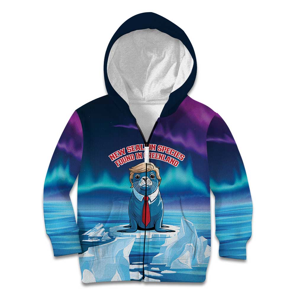 Personalized I Stand With Greenland Kid Hoodie Funny Sealion Founding