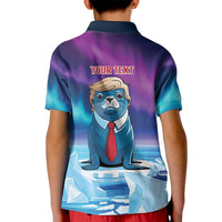 Personalized I Stand With Greenland Kid Polo Shirt Funny Sealion Founding