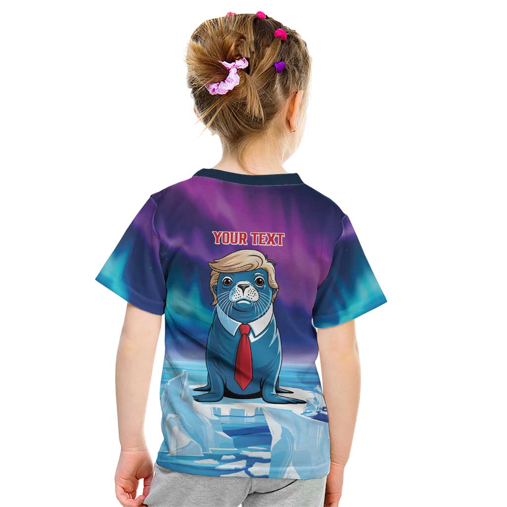 Personalized I Stand With Greenland Kid T Shirt Funny Sealion Founding