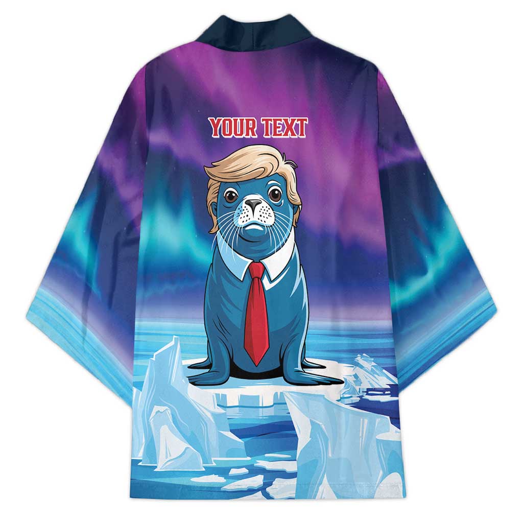 Personalized I Stand With Greenland Kimono Funny Sealion Founding