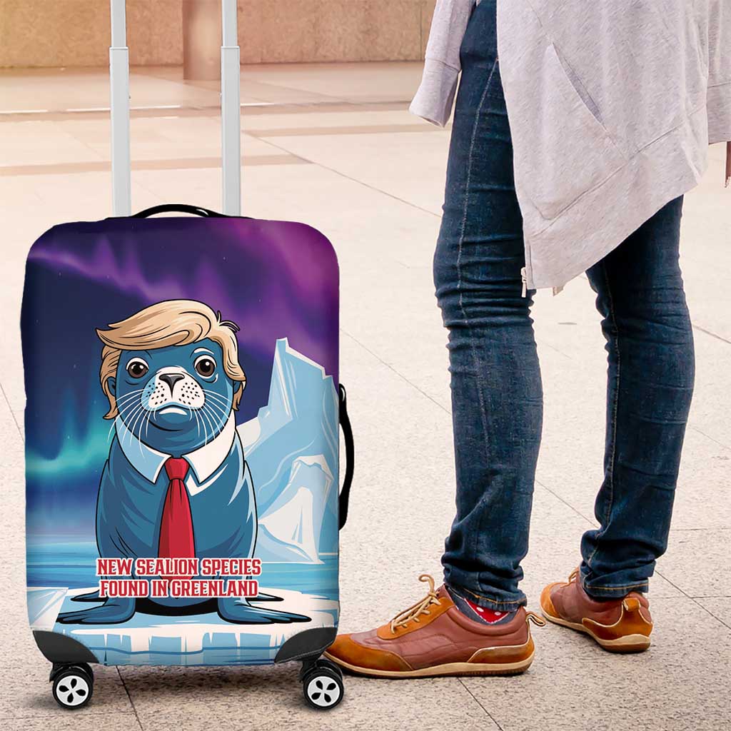I Stand With Greenland Luggage Cover Funny Sealion Founding