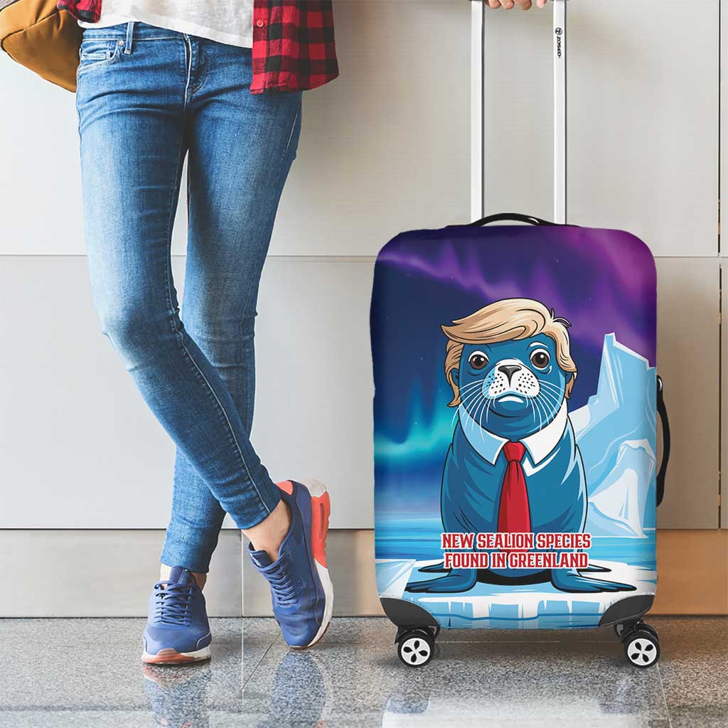 I Stand With Greenland Luggage Cover Funny Sealion Founding