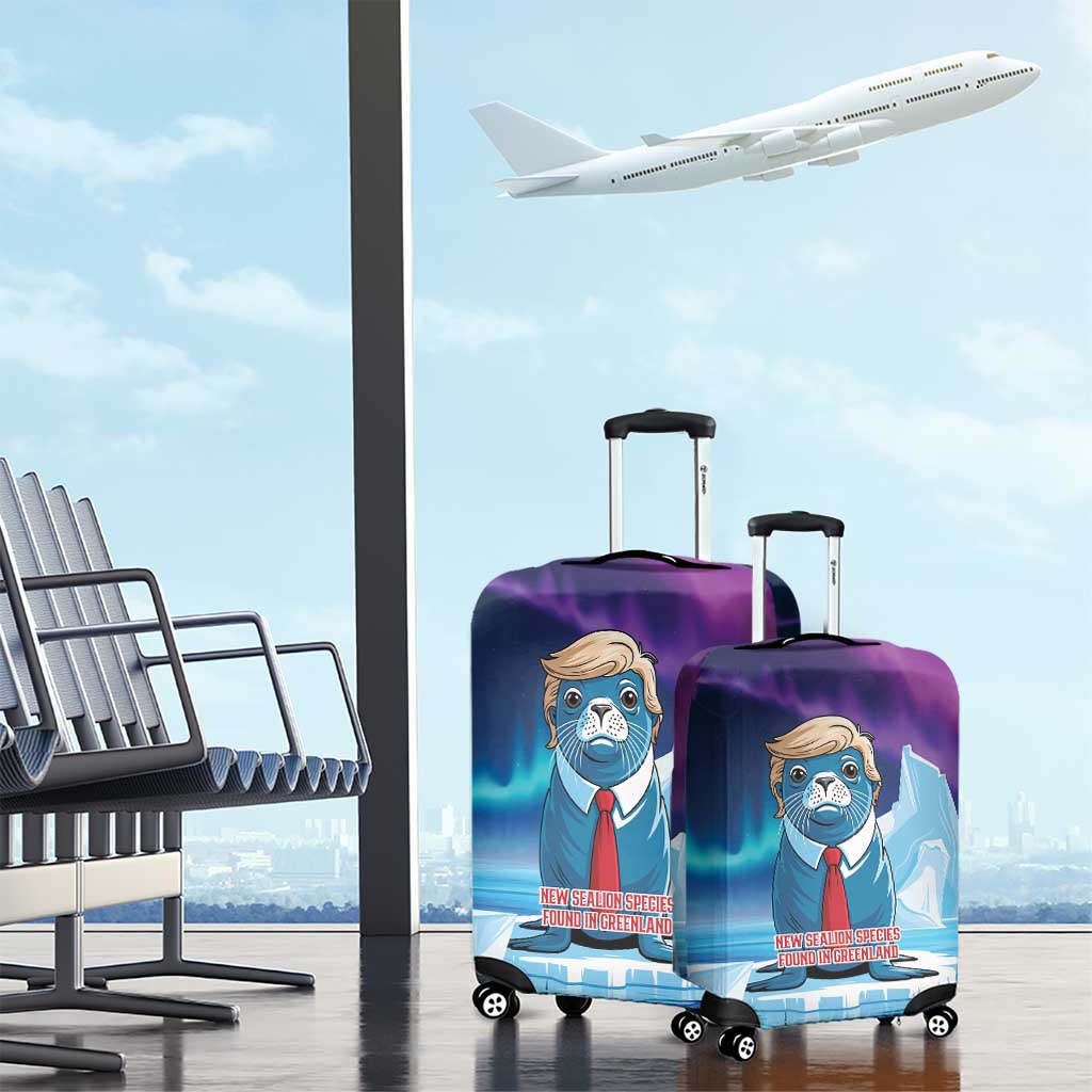I Stand With Greenland Luggage Cover Funny Sealion Founding