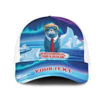 Personalized I Stand With Greenland Mesh Trucker Cap Funny Sealion Founding